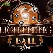 Lightning Ball slot visual from Evolution available on 1gokasino.de