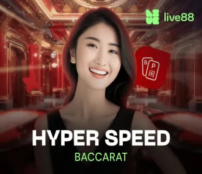 Hyper Speed Baccarat online game logo by Evolution on 1gokasino.de